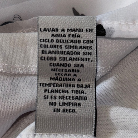 Guess Girls White & Pink Black Butterfly Sleeveless Lined High Low Hem Dress - Picture 7 of 8